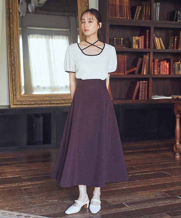 earth music&ecology「マルチウェイ配色リボンカットプルオーバー」|Tシャツ・カットソー|