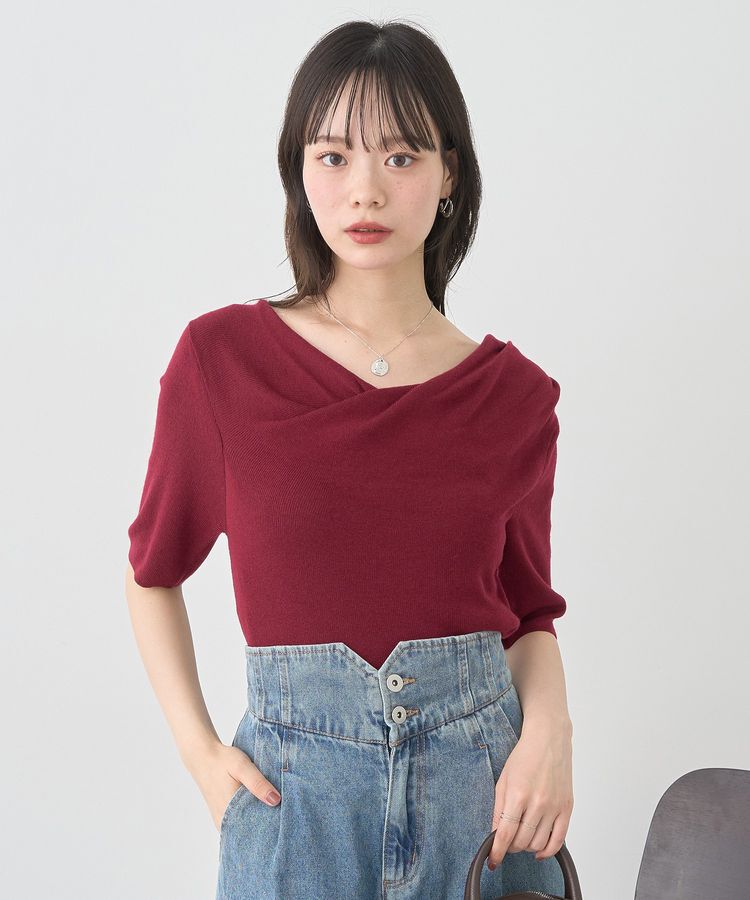 earth music&ecology「ドレープニットプルオーバー」|ニット・セーター|