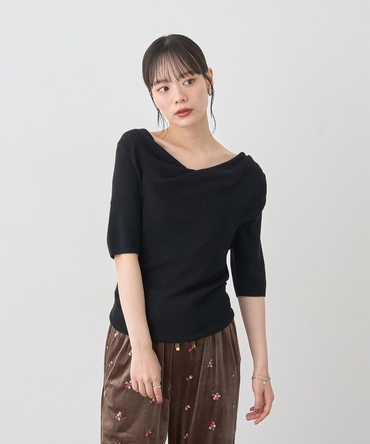 earth music&ecology「ドレープニットプルオーバー」|ニット・セーター|