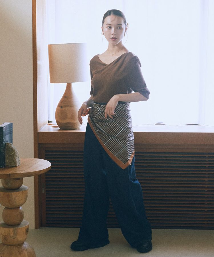 earth music&ecology「ドレープニットプルオーバー」|ニット・セーター|