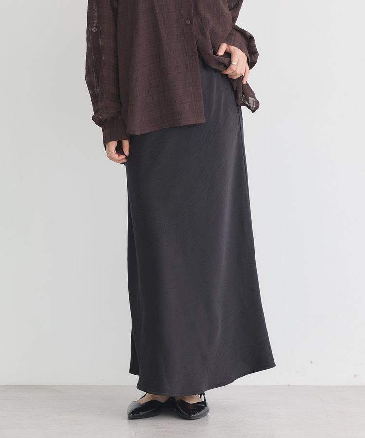 earth music&ecology「ストレッチサテンスカート」|スカート|