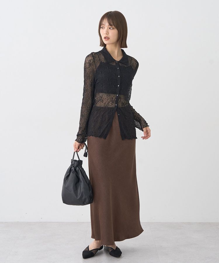 earth music&ecology「ストレッチレースシャツ」|シャツ・ブラウス|