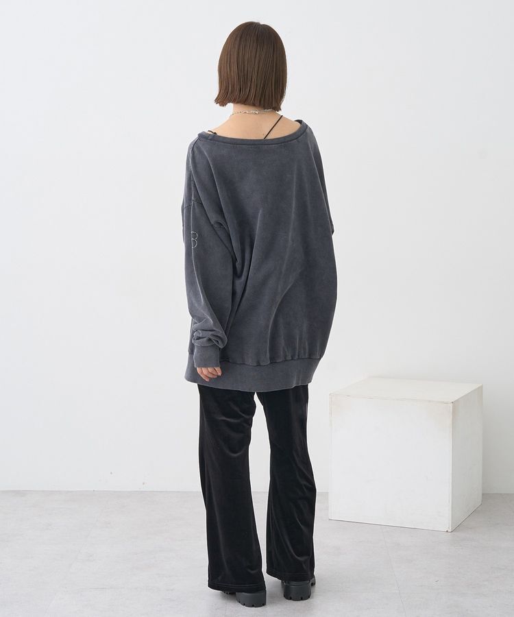 earth music&ecology「ランダム刺繍オフショルプルオーバー」|スウェット・ジャージ|