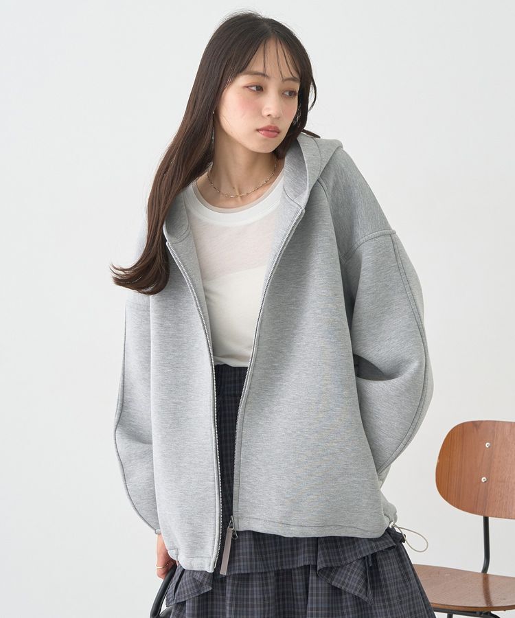 earth music&ecology「ダンボールニットフーディーブルゾン」|ブルゾン・スタジャン|