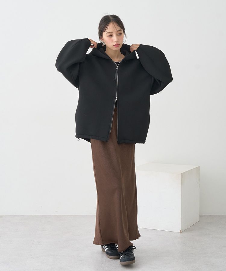 earth music&ecology「ダンボールニットフーディーブルゾン」|ブルゾン・スタジャン|