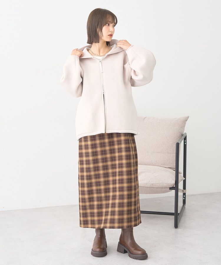 earth music&ecology「ダンボールニットフーディーブルゾン」|ブルゾン・スタジャン|