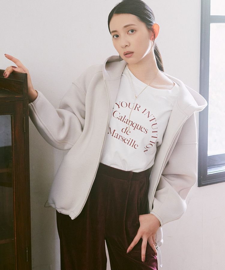 earth music&ecology「ダンボールニットフーディーブルゾン」|ブルゾン・スタジャン|