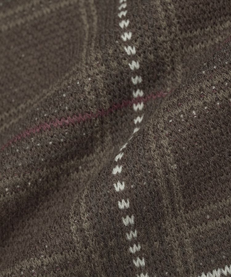 earth music&ecology「チェックジャガードニットプルオーバー」|ニット・セーター|