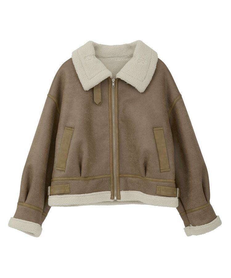 earth music&ecology「フェイクムートンジャケット」|ブルゾン・スタジャン|