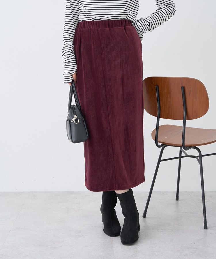 earth music&ecology「コーデュロイナロースカート」|タイト|