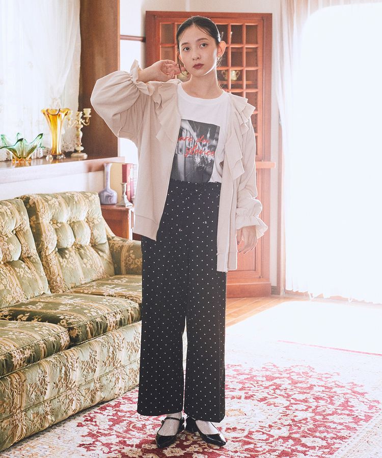 earth music&ecology「フリルカラーZipウラケブルゾン」|カーディガン|