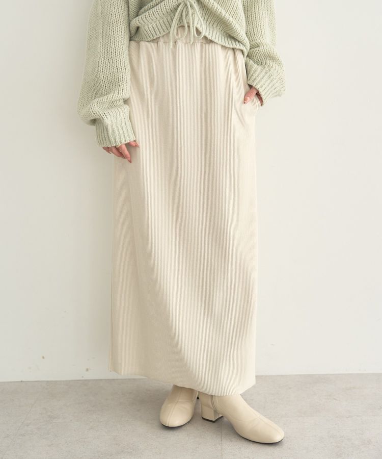 earth music&ecology「セルフカットテレコナロースカート」|タイト|