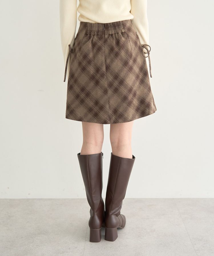 earth music&ecology「サイドレースアップミニスカート」|スカート|