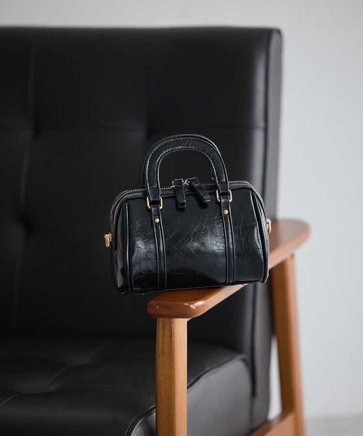 earth music&ecology「ミニボストンバッグ」|ハンドバッグ|Black