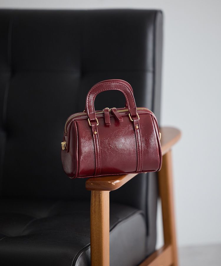 earth music&ecology「ミニボストンバッグ」|ハンドバッグ|Red