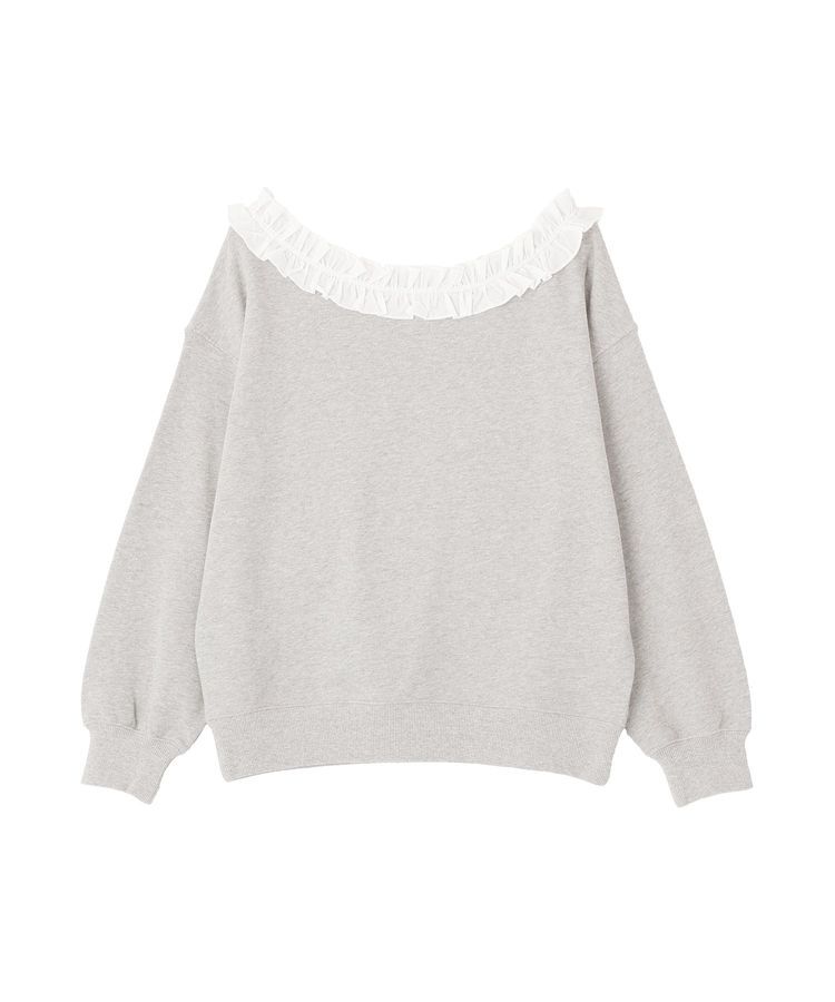 earth music&ecology「フリルオフショルウラケスウェット」|スウェット・ジャージ|