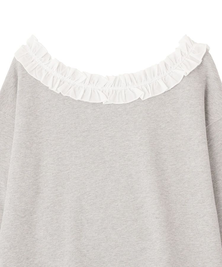 earth music&ecology「フリルオフショルウラケスウェット」|スウェット・ジャージ|