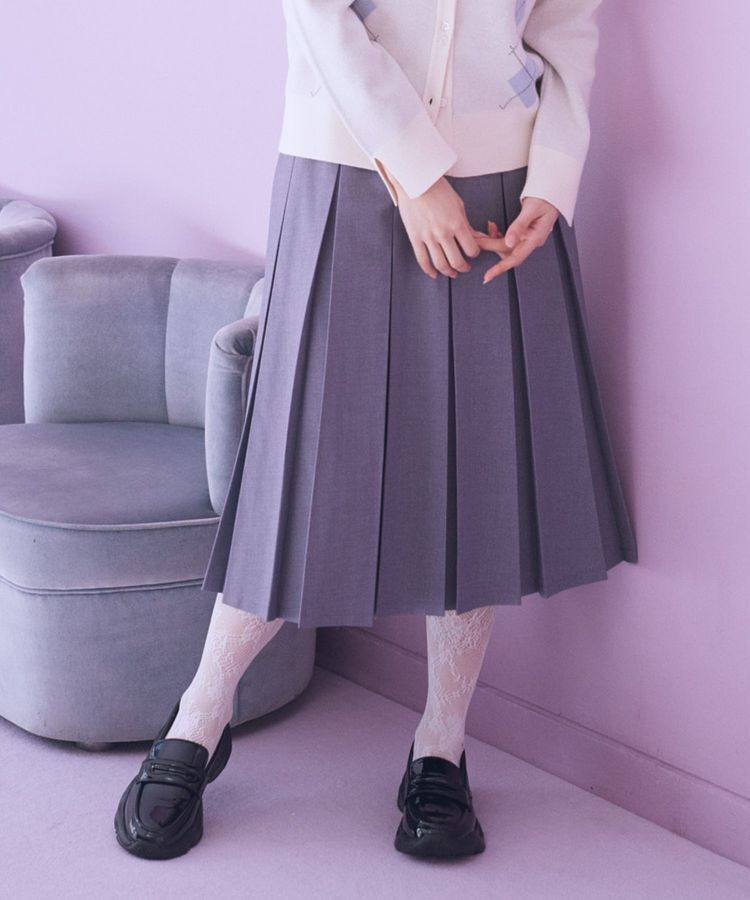 earth music&ecology「タックプリーツミディスカート」|スカート|