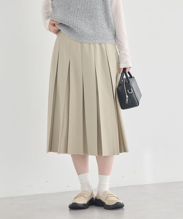 earth music&ecology「タックプリーツミディスカート」|スカート|