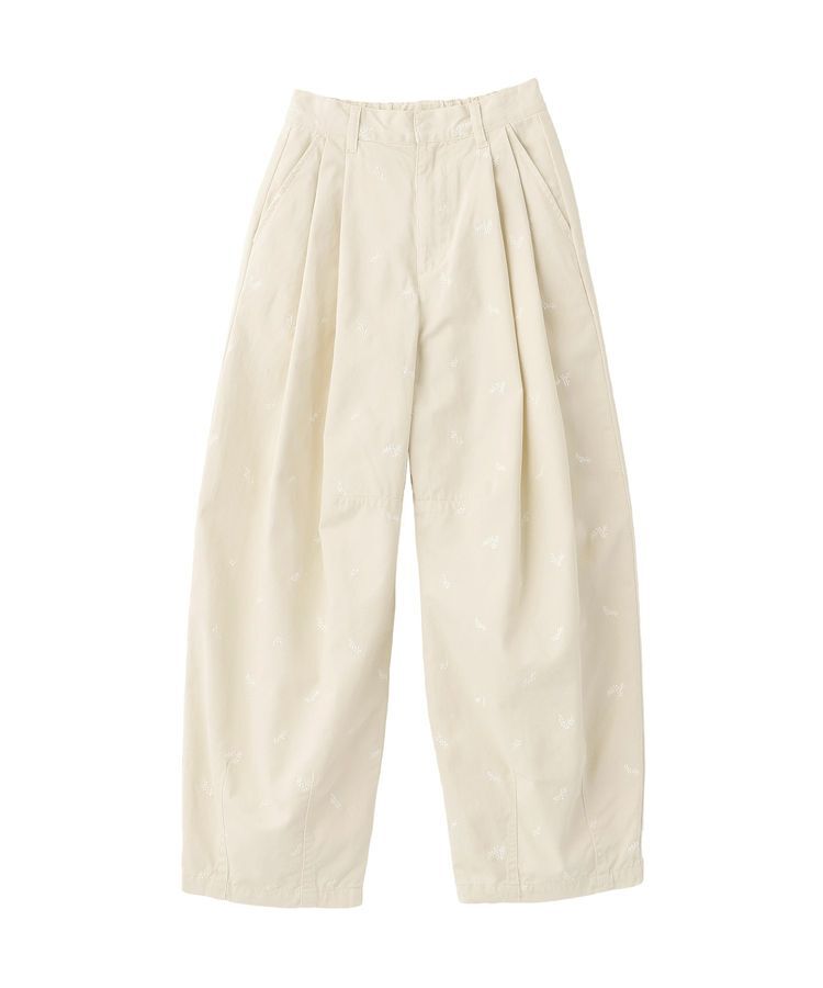 earth music&ecology「フラワー刺繍ツイルカーブパンツ」|その他|
