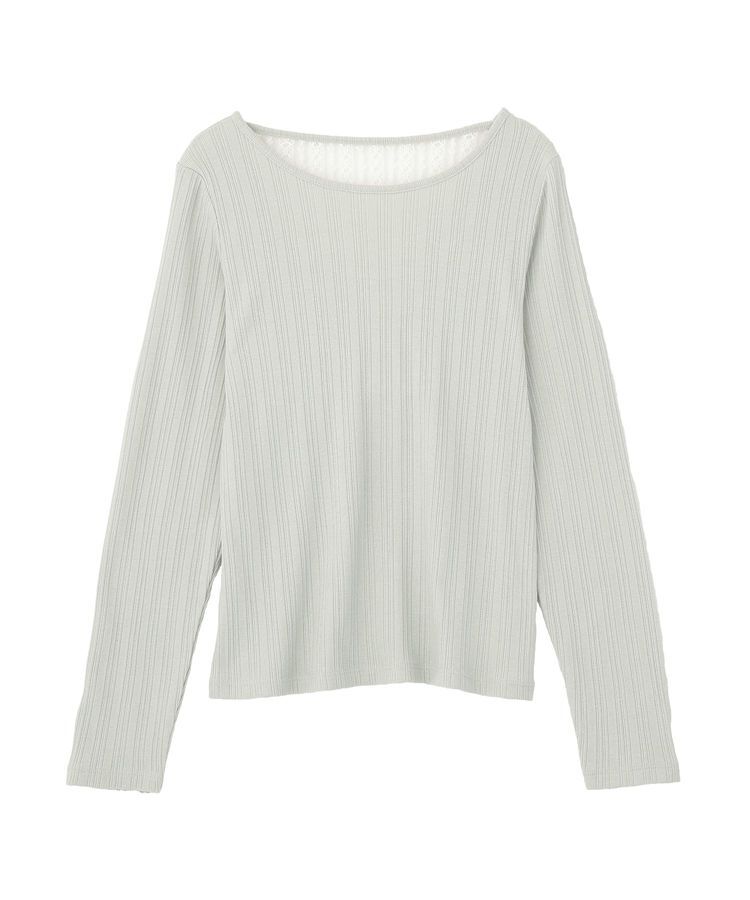 earth music&ecology「ランダムチェーンリブバックレースプルオーバー」|Tシャツ・カットソー|