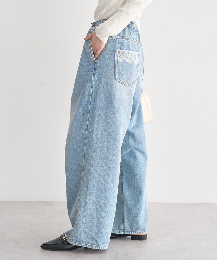 earth music&ecology「ポケットレースデニムパンツ」|デニム|
