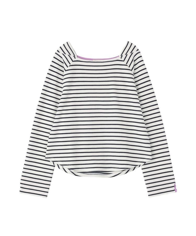 earth music&ecology「バイカラースクエアネックボーダープルオーバー」|Tシャツ・カットソー|