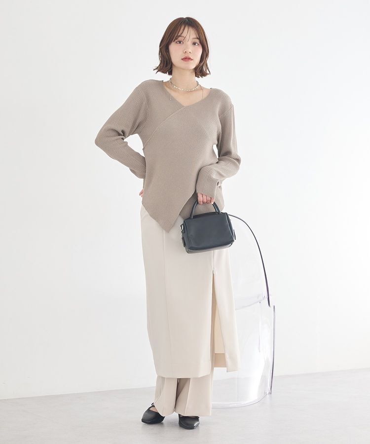 earth music&ecology「ジップスリットIラインスカート」|タイト|