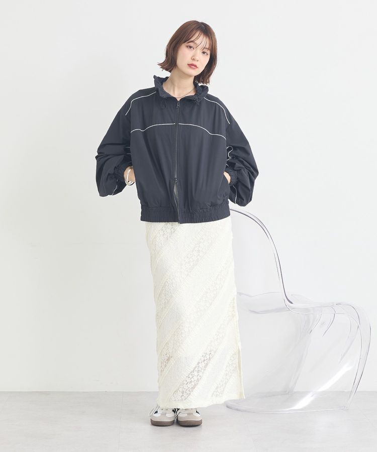 earth music&ecology「パイピングブルゾン」|ブルゾン・スタジャン|