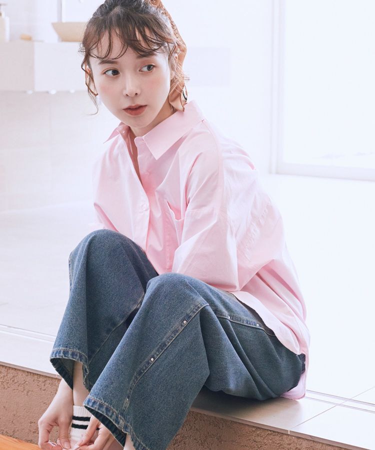 earth music&ecology「バックツイストオーバーシャツ」|シャツ・ブラウス|