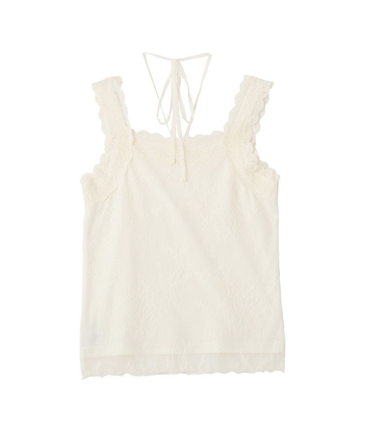 earth music&ecology「総レースホルターネックキャミソール」|キャミソール|