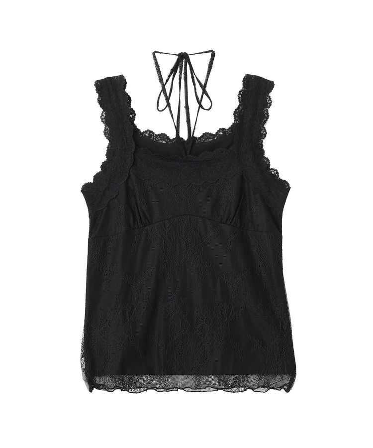 earth music&ecology「総レースホルターネックキャミソール」|キャミソール|