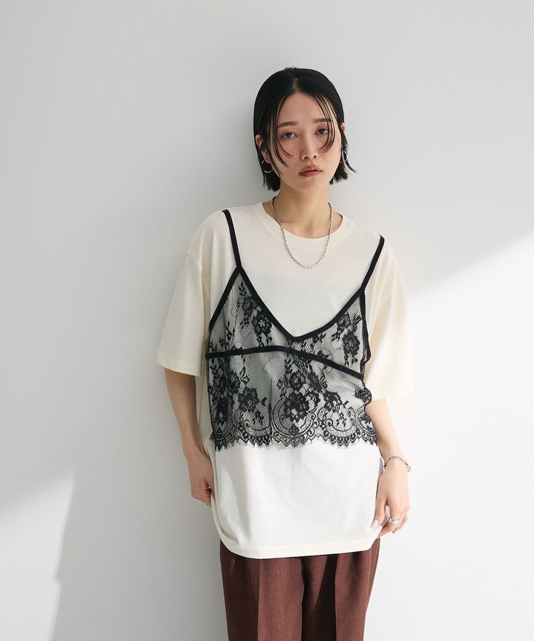 Green Parks「レースビスチェドッキングチュニック」|チュニック|