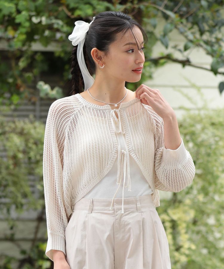 Green Parks「・ELENCARE DUE 2wayメッシュカーディガン」|カーディガン|Off White