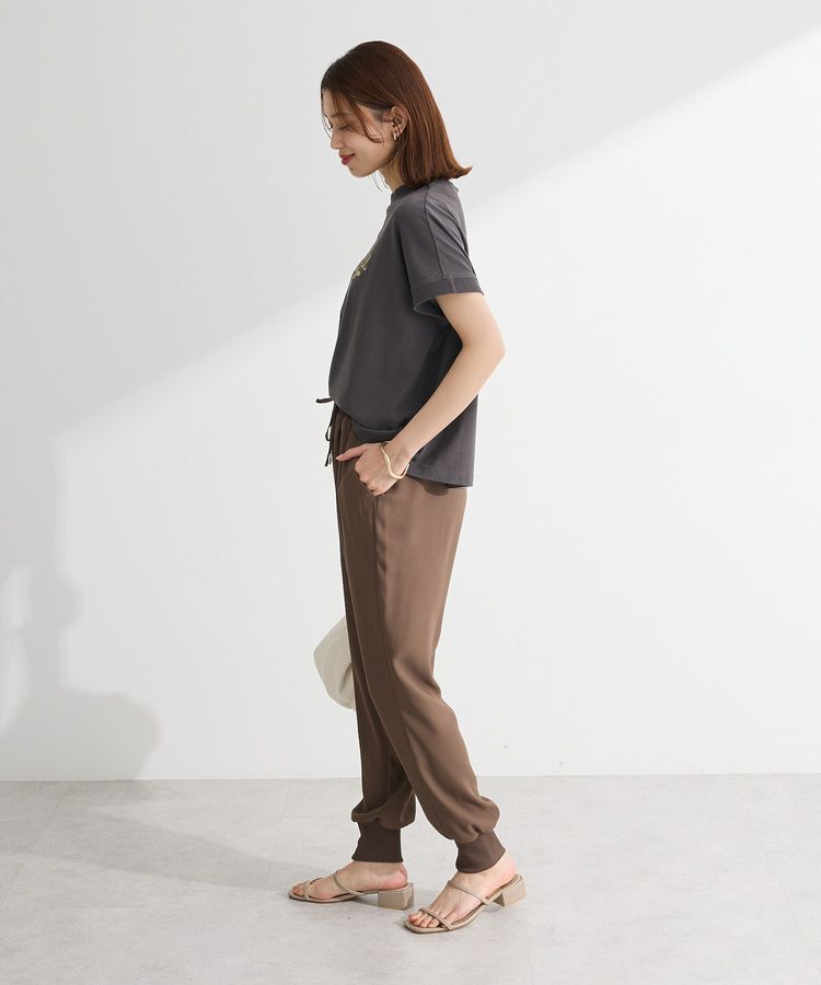 Green Parks「フレンチスリーブ刺繍シンプルロゴプルオーバー」|Tシャツ・カットソー|