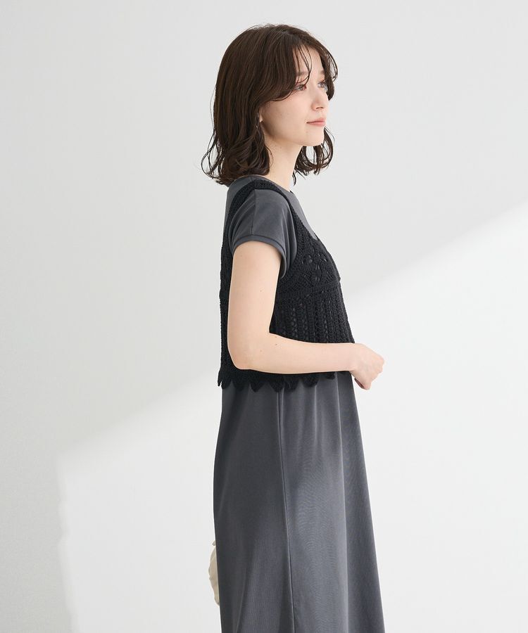 Green Parks「SET2点クロシェベスト＋ワンピース」|ワンピース|