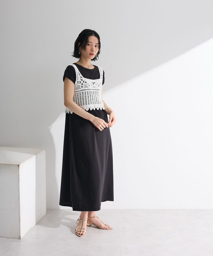 Green Parks「SET2点クロシェベスト＋ワンピース」|ワンピース|