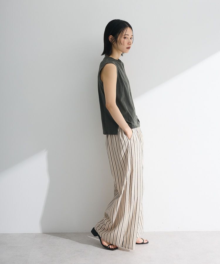 Green Parks「・DOUBLE FLAGS ピグメント切替ノースリTEE」|Tシャツ・カットソー|