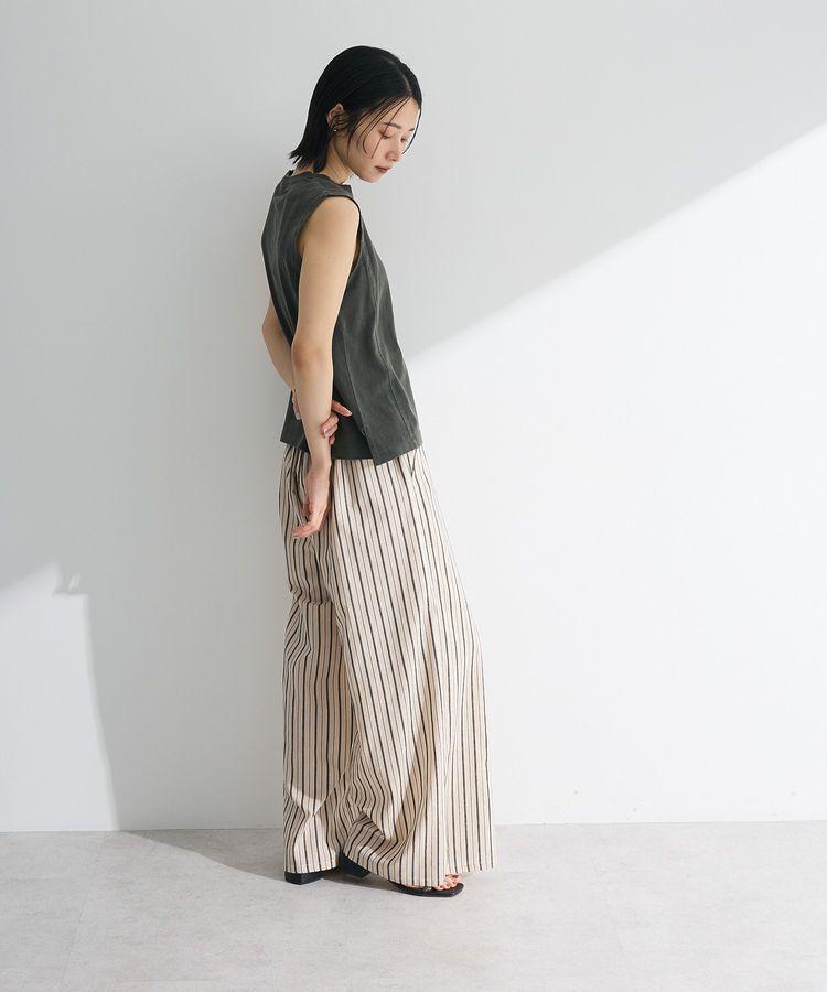 Green Parks「・DOUBLE FLAGS ピグメント切替ノースリTEE」|Tシャツ・カットソー|