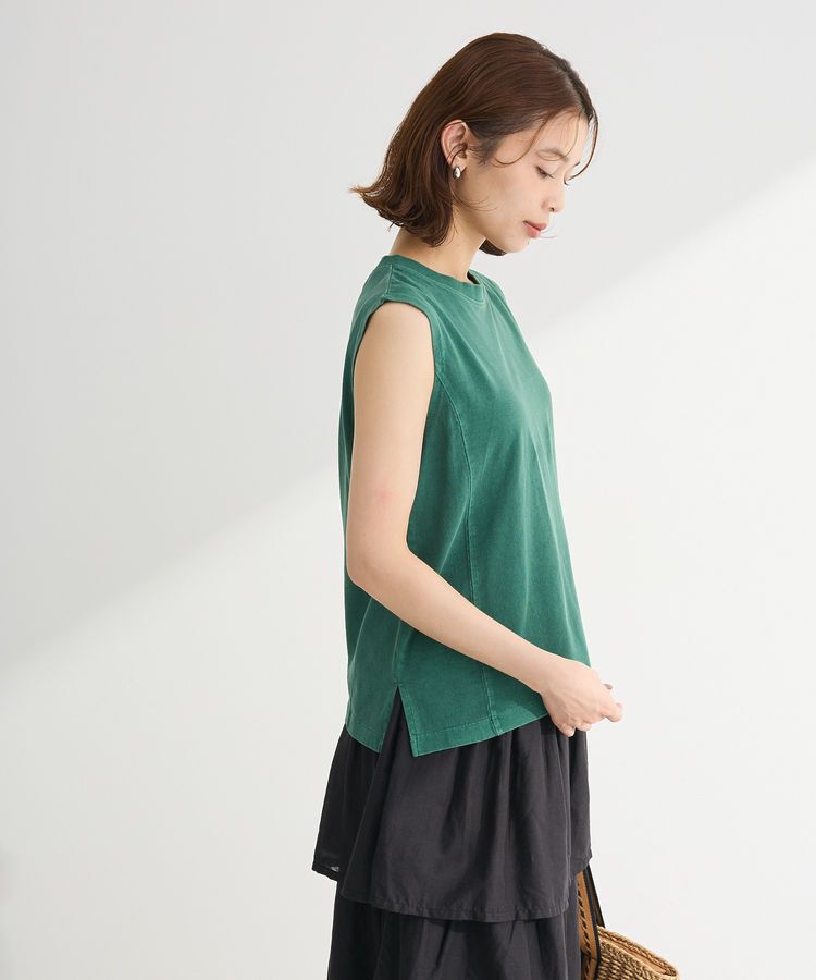 Green Parks「・DOUBLE FLAGS ピグメント切替ノースリTEE」|Tシャツ・カットソー|