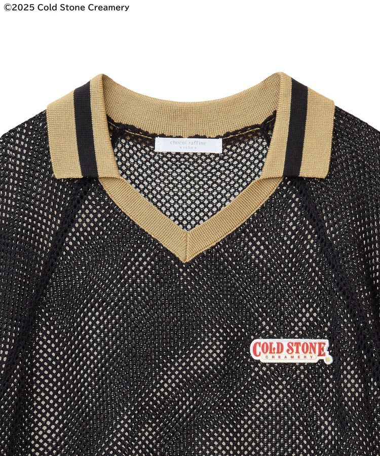 Green Parks「COLDSTONE/襟付きメッシュニットプルオーバー」|ニット・セーター|