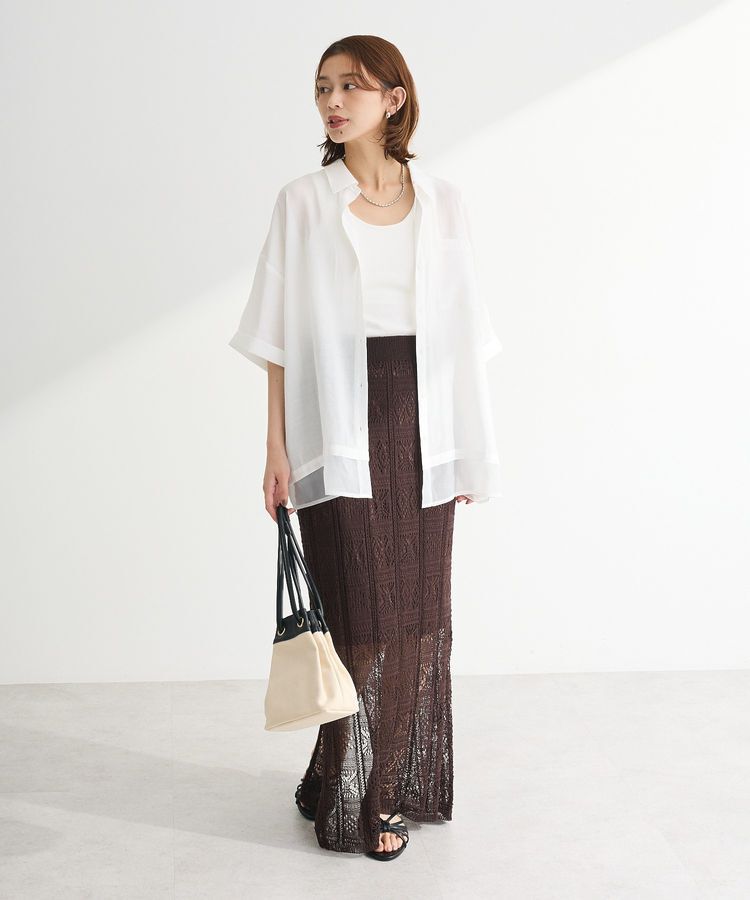 Green Parks「裾レイヤードショートスリーブシャツⅡ」|シャツ・ブラウス|