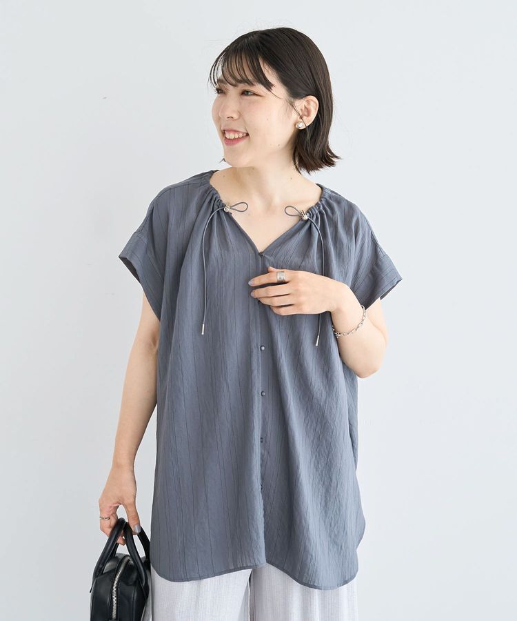 Green Parks「ドロストネックフレンチスリーブブラウス」|シャツ・ブラウス|