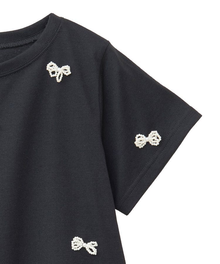 Green Parks「・swing by パールリボンモチーフTEE」|Tシャツ・カットソー|