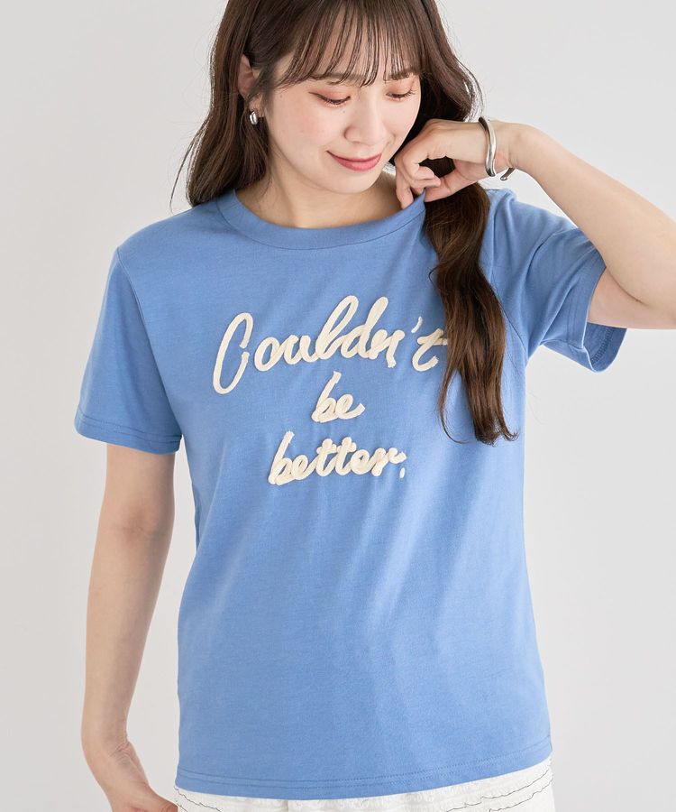 Green Parks「・swing by コード刺繍ロゴTEE」|Tシャツ・カットソー|Blue