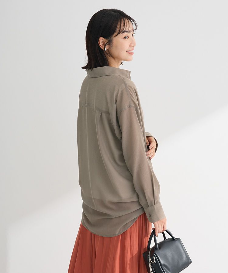 Green Parks「カシュクールシアーシャツ」|シャツ・ブラウス|