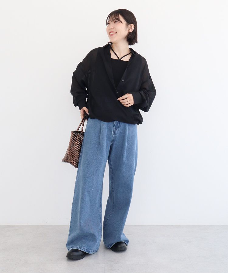 Green Parks「カシュクールシアーシャツ」|シャツ・ブラウス|