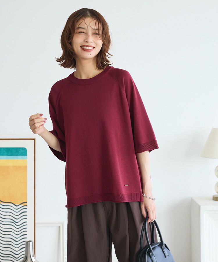 Green Parks「トレーナー風ニットプルオーバー」|ニット・セーター|