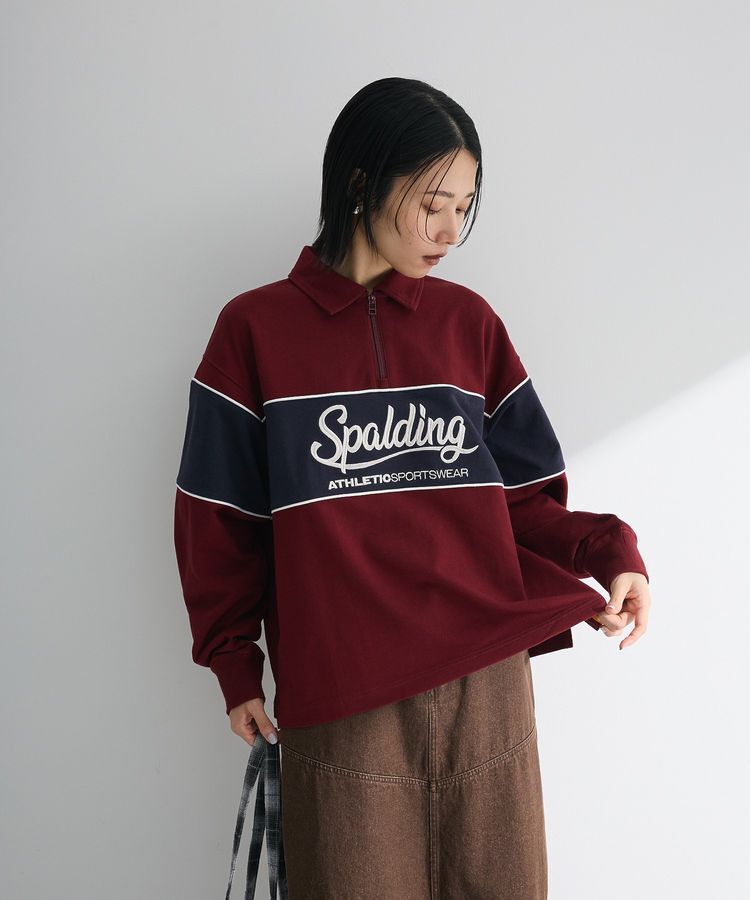 Green Parks「SPALDING別注 ハーフZIPスウェット」|スウェット・ジャージ|Bordeaux