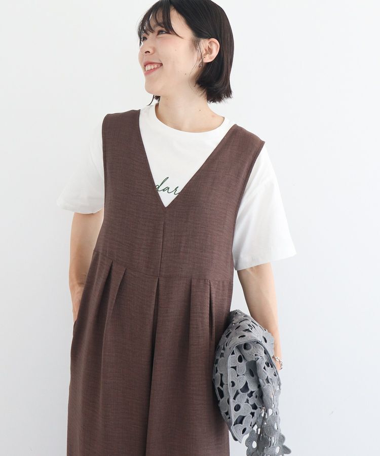 armonia「接触冷感麻調ゆったりサロペット」|オールインワン|